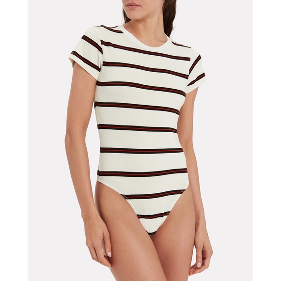 NWT RE/DONE Striped cotton-jersey bodysuit - Picture 1 of 4